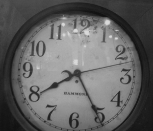 Black and white clock